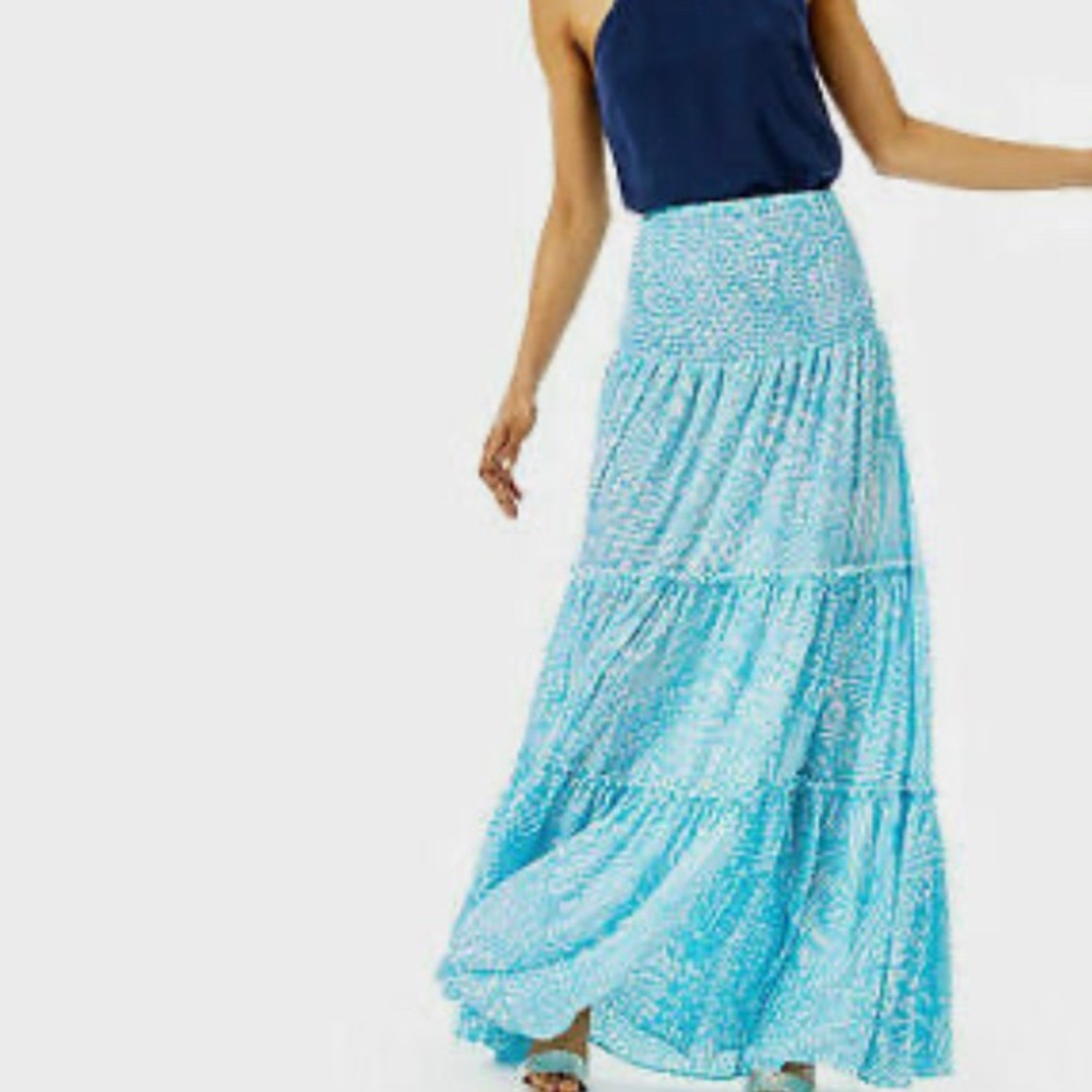 Lilly Pulitzer Hanalei Tiered Maxi Skirt size Medium NWOT